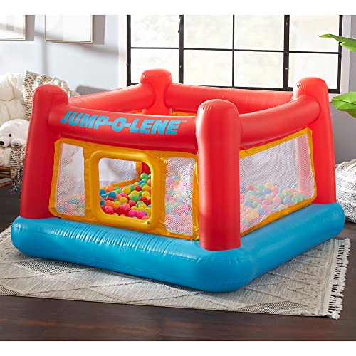 Inflatable Bounce Castle Trampoline with Crawl-Thru Door and Net Q6772