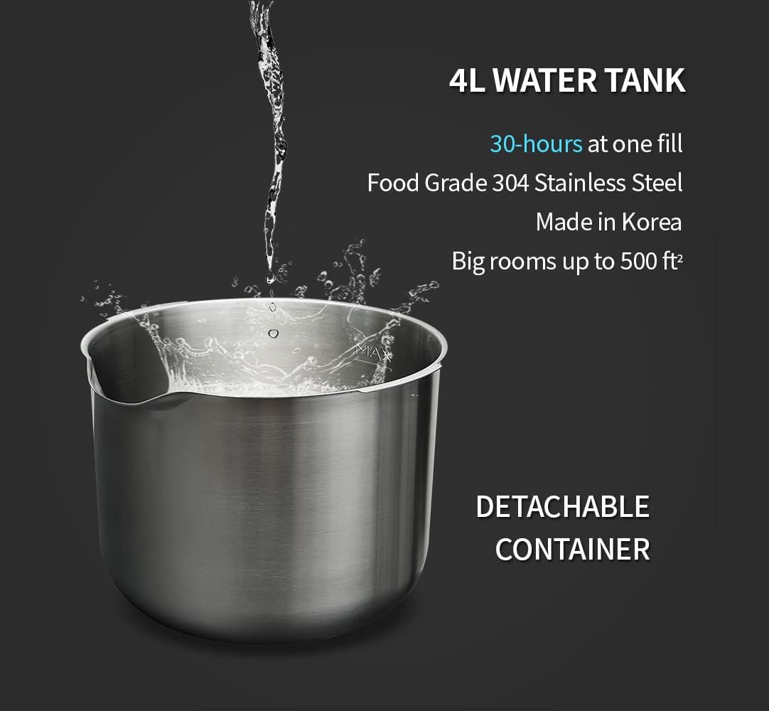 Stainless Steel Ultrasonic Cool Mist Humidifier 1gal B47275