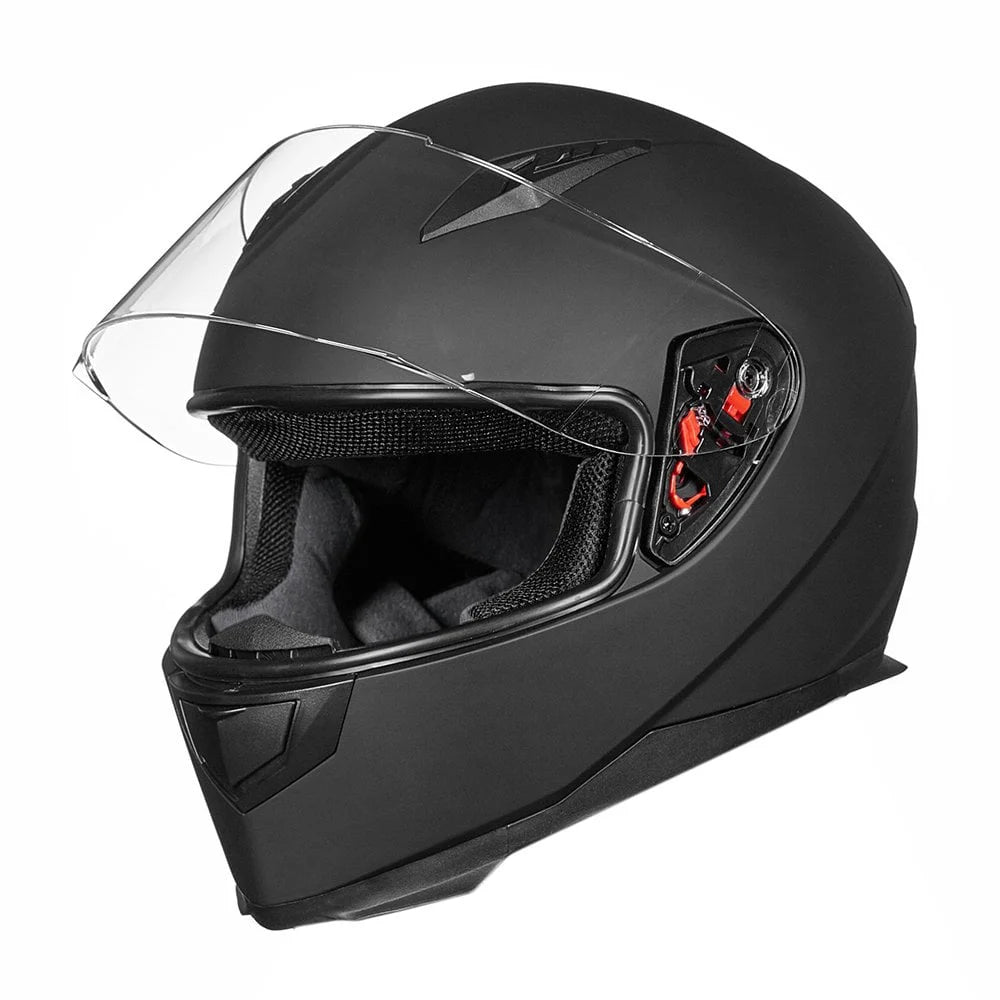 Full Face Motorcycle Helmet with Removable Neck Scarf Q93941