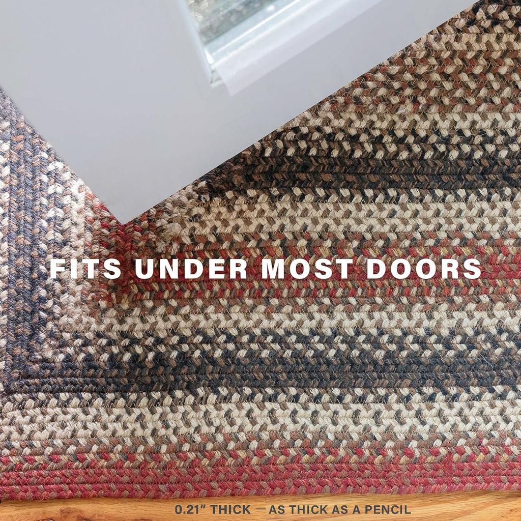 Red Braided Rugs 27x45 Oval K1293