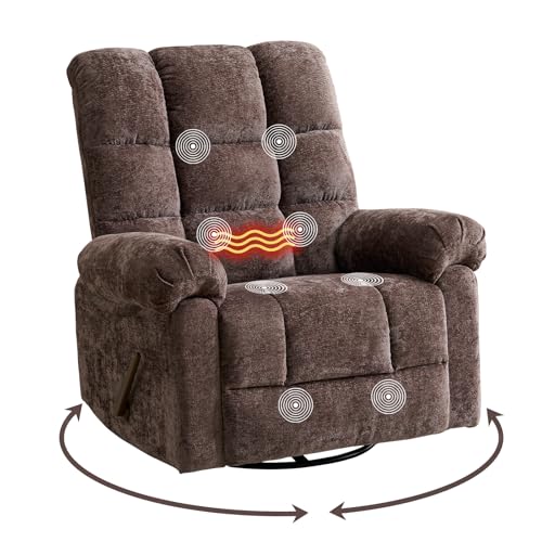Beige Oversized Power Lift Recliner Chair with Massage and Heat Y903045