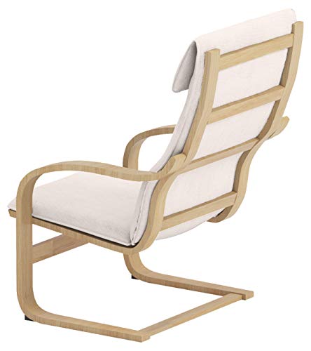 Polyester Flax Beige Poang Armchair Slipcover O8899