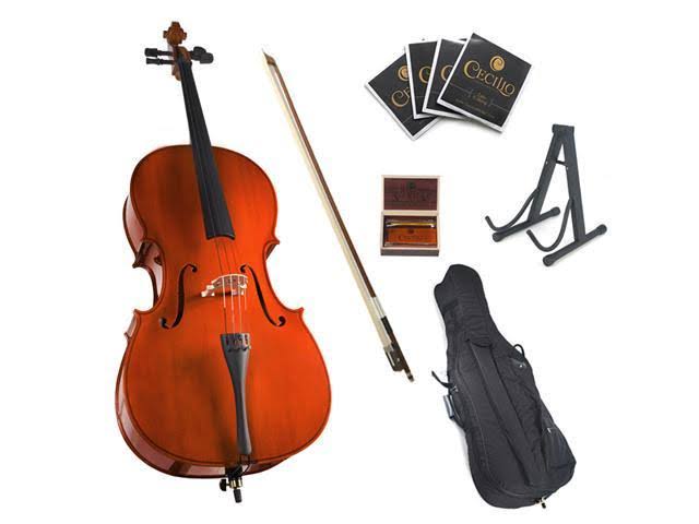 Student Cello with Soft Case, Bow, Rosin, Bridge and Extra Set of Strings, Size 1/4 L143649