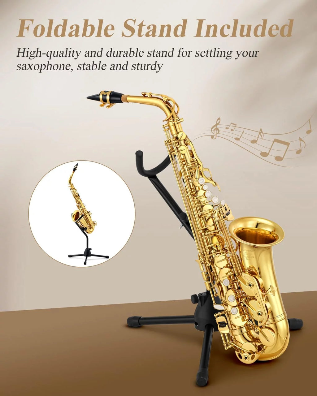 Gold Lacquer Alto Saxophone with Stand X450