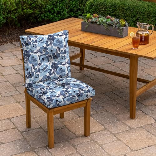 Black Cabana Stripe Tufted Dining Chair Cushion Y63183