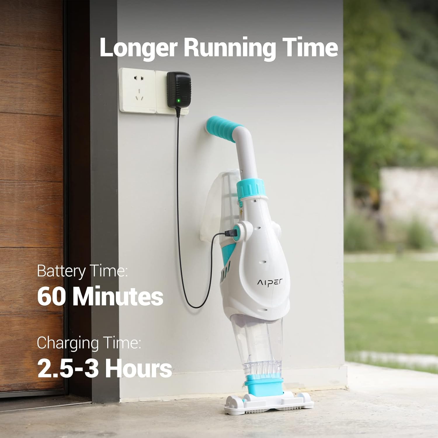 Cordless Handheld Rechargeable Pool Vacuum with 60 Min Run Time M93396