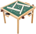 Folding Card Table with Plush Top and 4 Drawer K1170