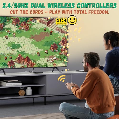 64GB Retro Gaming Console with Dual Wireless Controllers H35240