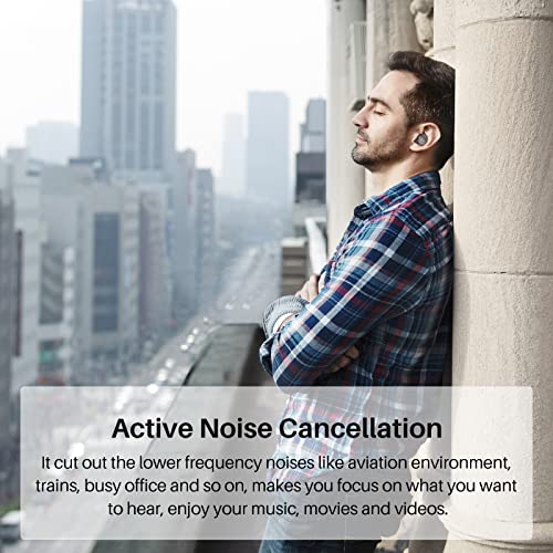 Matte Black Hybrid Active Noise Cancelling Wireless Earbuds S803