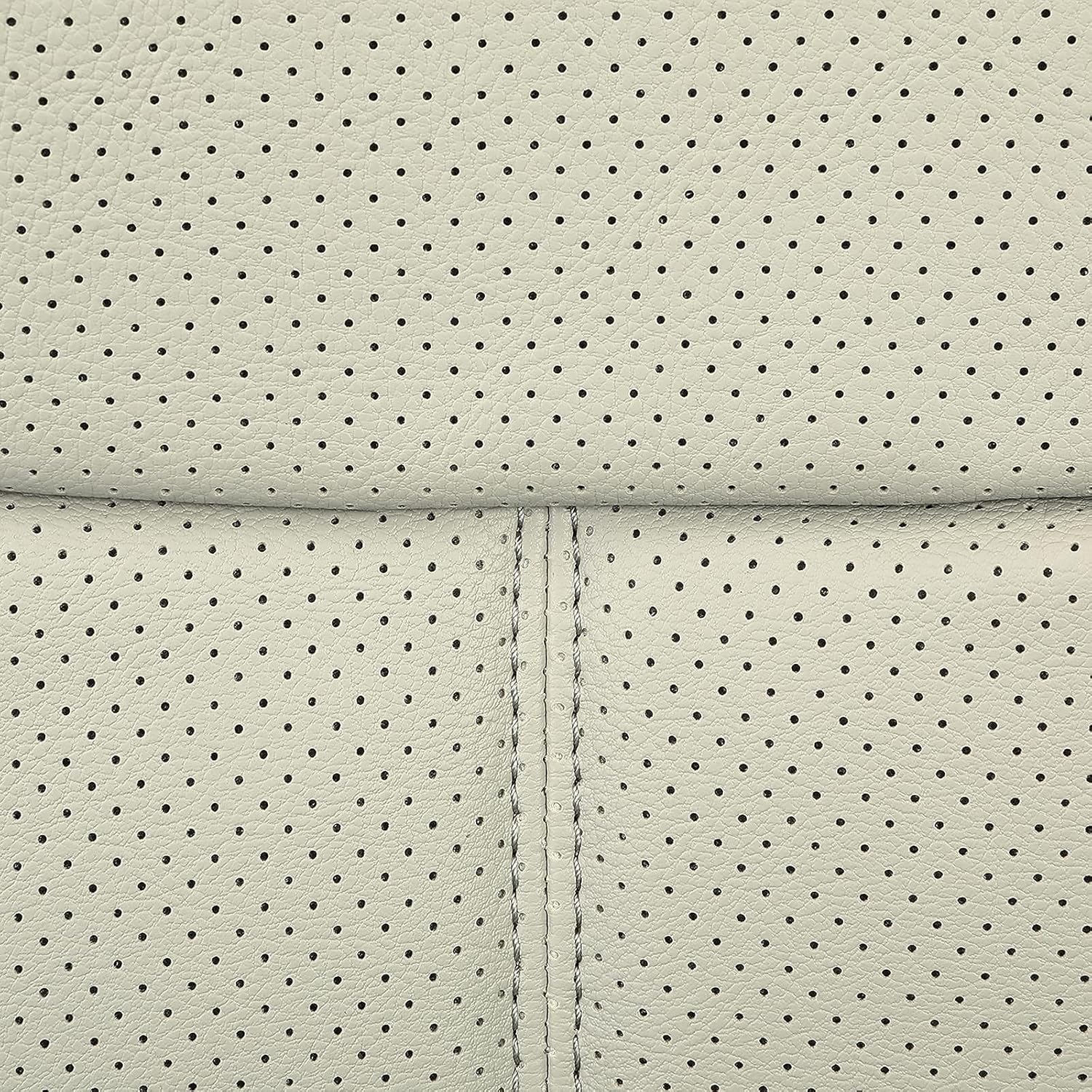 Gray Artificial Leather Seat Cover 3 Rows 8 Seaters D377136