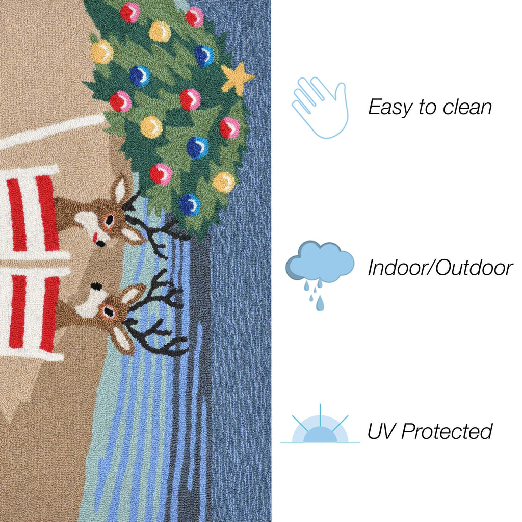 Frontporch Coastal Christmas Indoor Outdoor Mat