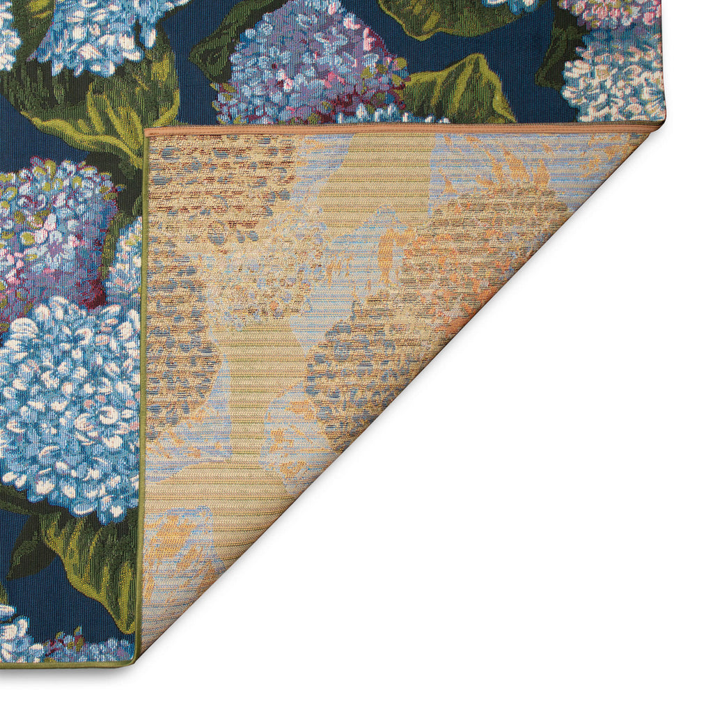 Marina Hydrangea Blooms Indoor Outdoor Area Rug