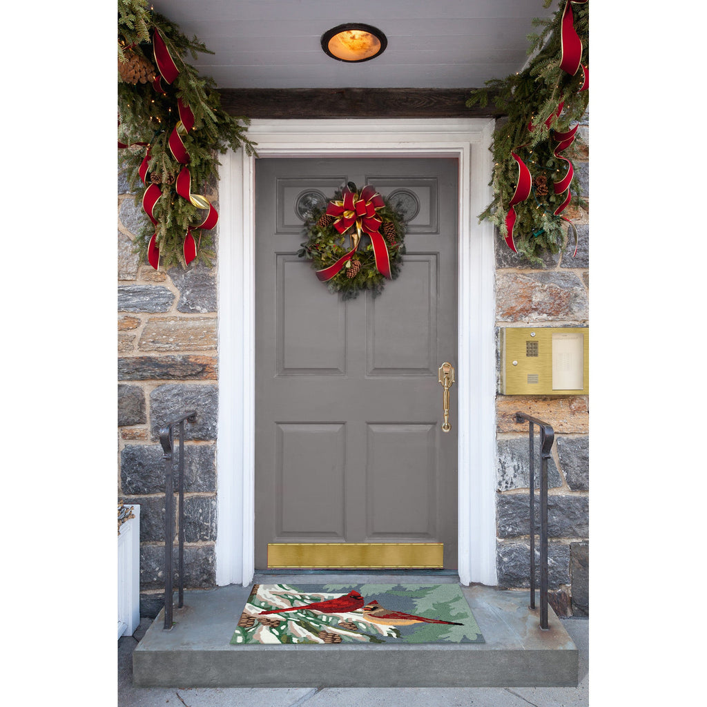 Frontporch Cardinal Christmas Day Indoor Outdoor Mat