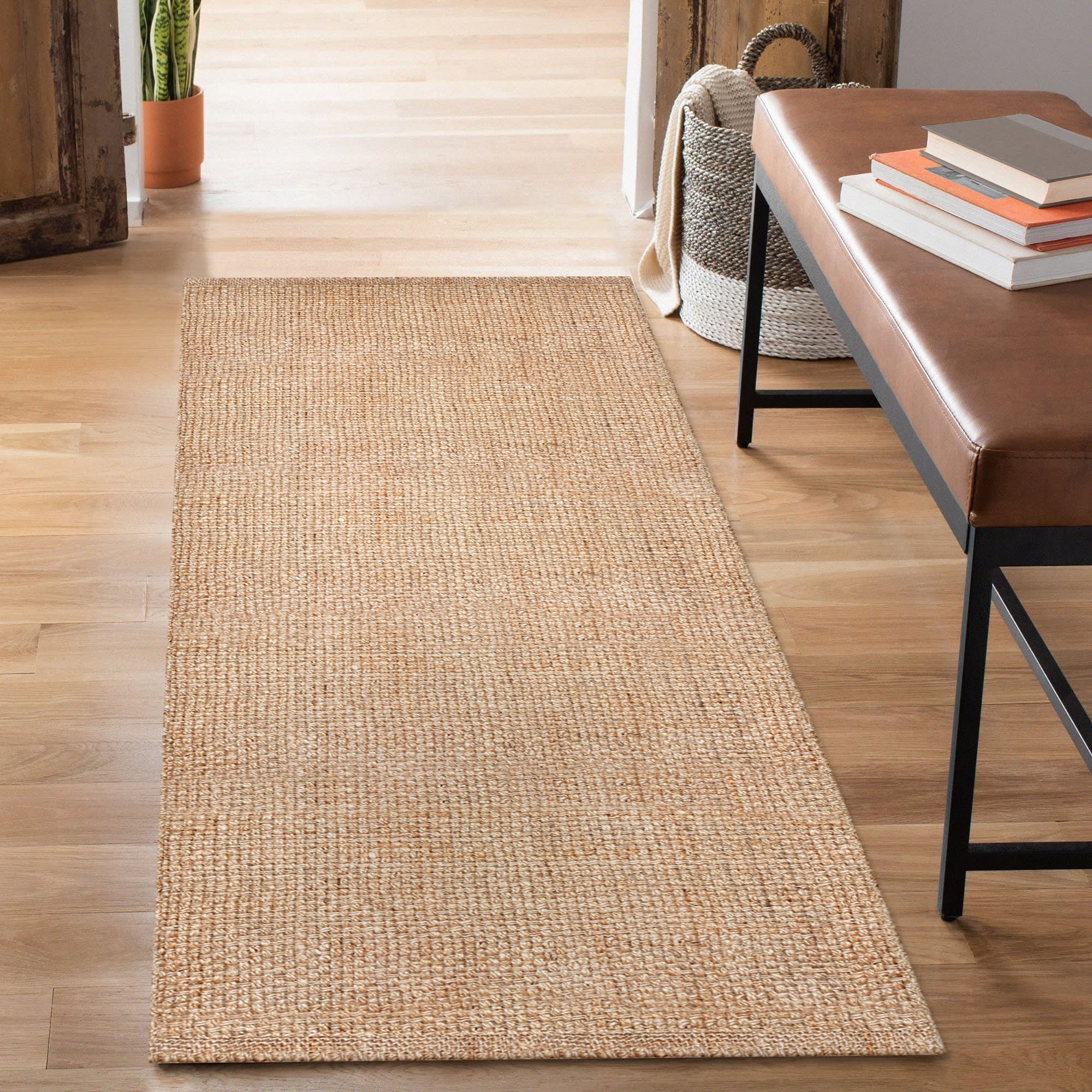 Playa Plain Jute Indoor Non-Skid Kitchen Mat
