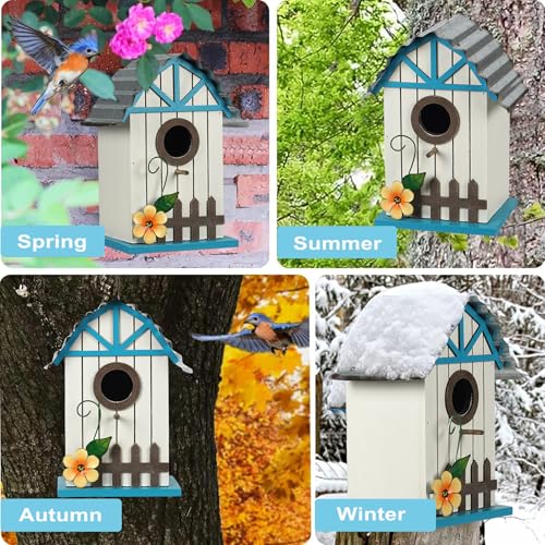Blue Bird Houses Wooden Bird Nesting Box Y7653