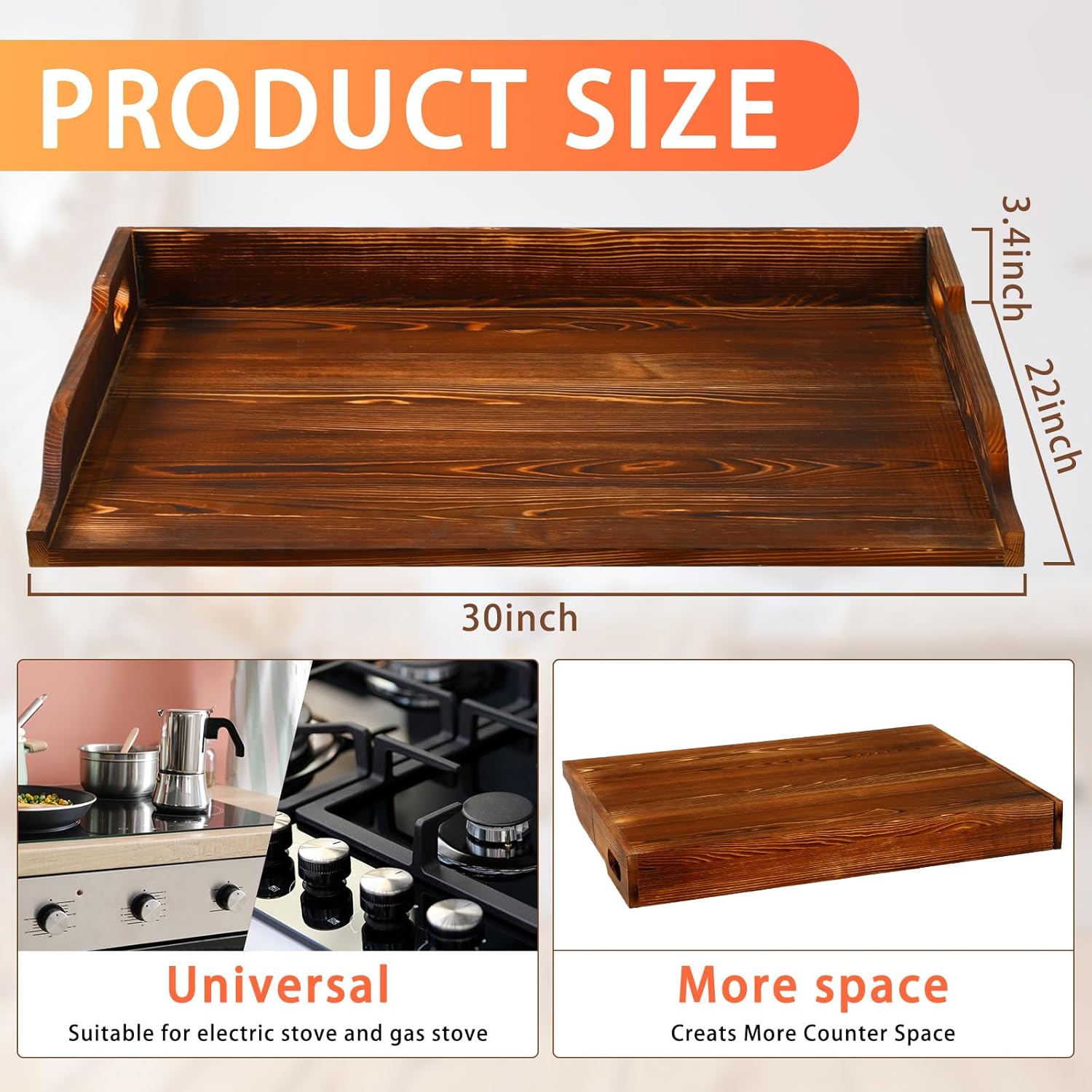 Wood Stove Top Cover Board 30 x 22 x 3.4 Inches M4675