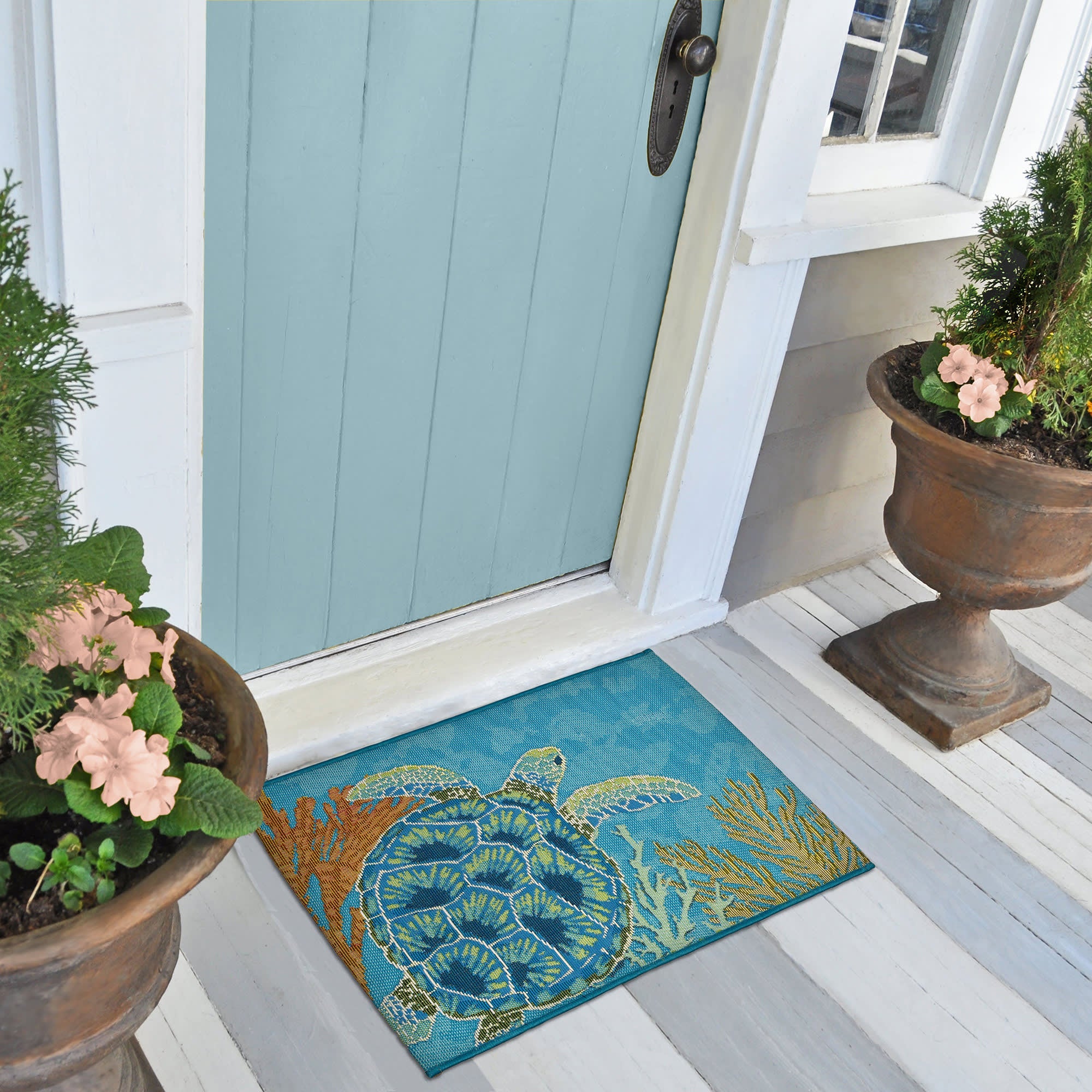 Esencia Seaturtle Garden Indoor Outdoor Mat
