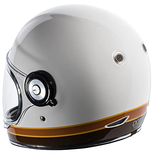 Fiberglass Retro Full Face Motorcycle Helmet D7371
