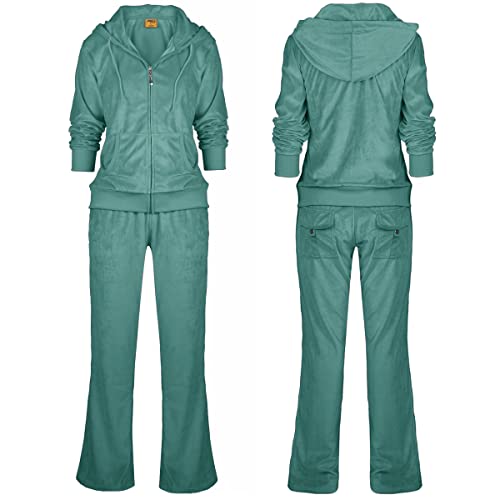 Velour 2 Piece Tracksuit Set V7603