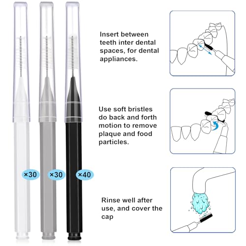 Black 50 Pieces Interdental Brush Toothpick R399