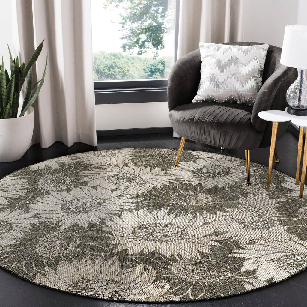 Carmel Sunflower Field Indoor Outdoor Area Rug