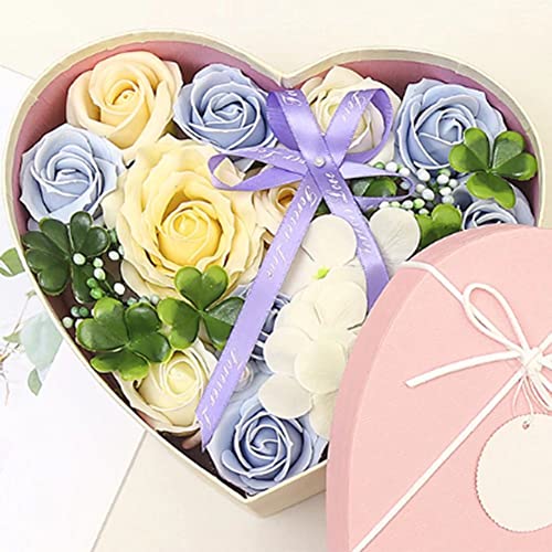 13 Pcs Scented Rose Bath Soap in Heart Gift Box H619