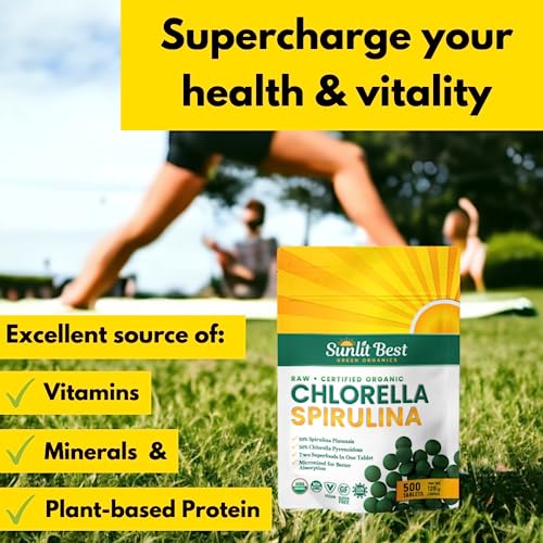 Organic Chlorella Spirulina 500 Tablets R692