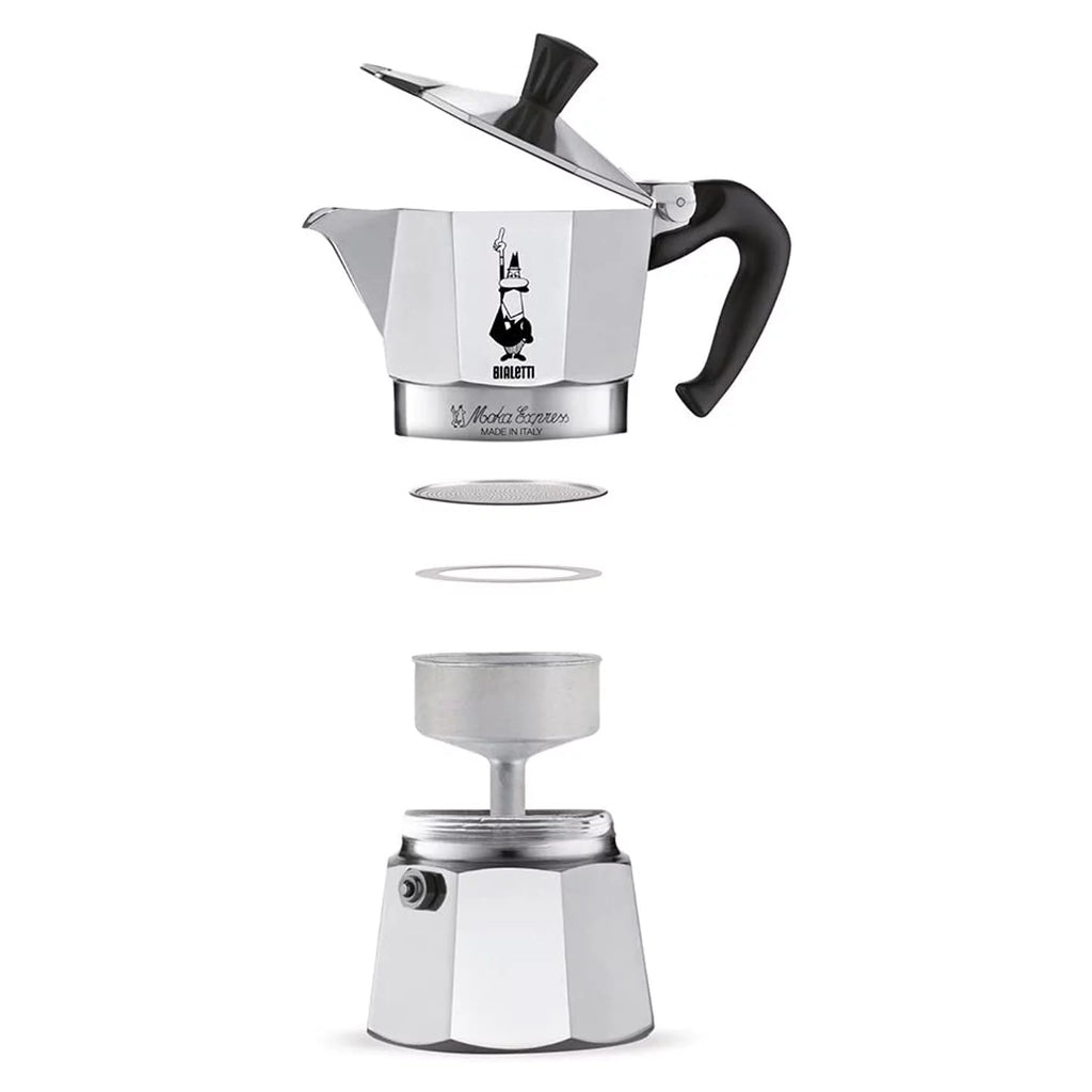 Aluminum 6 Cup Stovetop Espresso Coffee Maker, Silver L1536