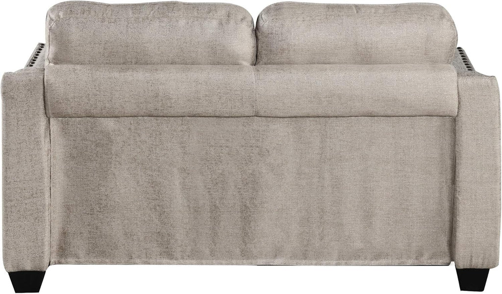 Beige Linen Fabric Sofa and Loveseat Set N2962