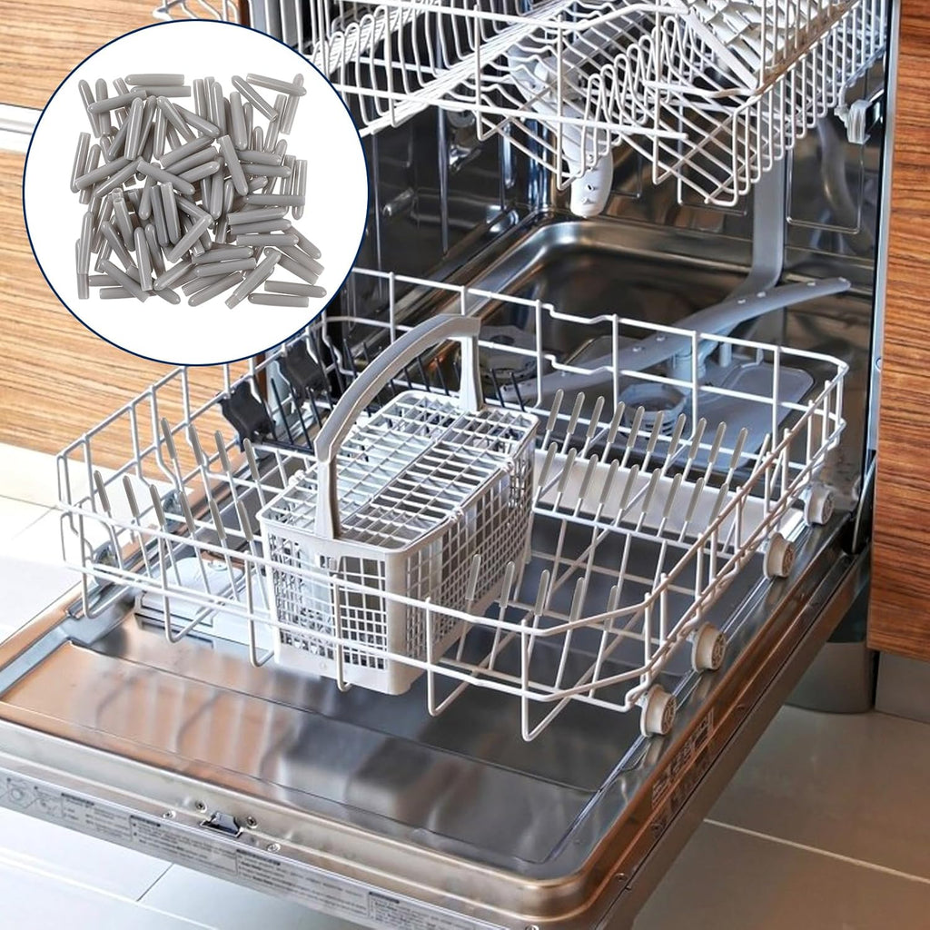 100pcs Silicone Dishwasher Rack Repair End Cover Caps O61717