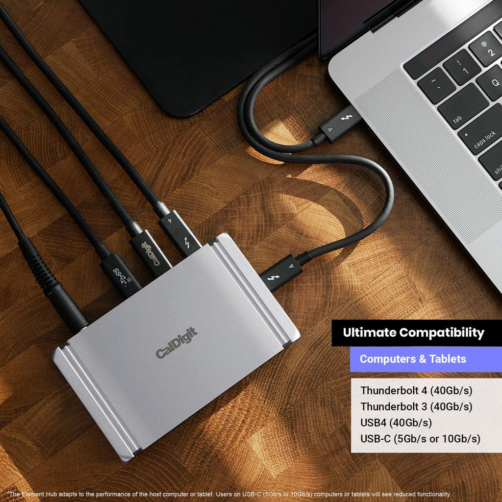 Thunderbolt 4 Multi-Port Hub with 4X Thunderbolt 4/USB4 Ports, 4X USB 3.2 Gen2 10Gb/s Ports, 60W Charging with 0.8m Cable Z911