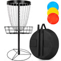 Black Disc Golf Goal with Carrying Bag and 3 Discs O35337