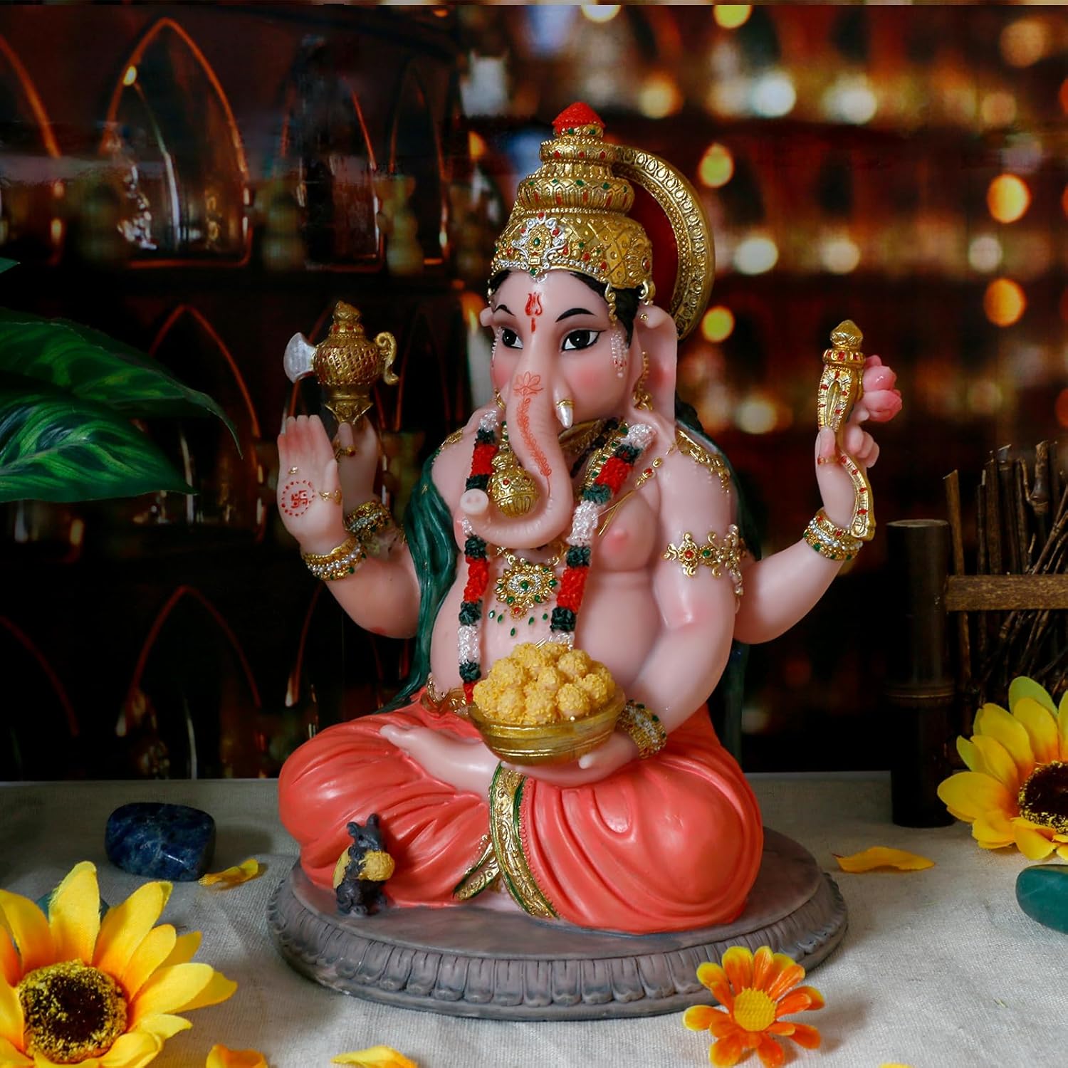 8.4" H Ganesha Statue I25553