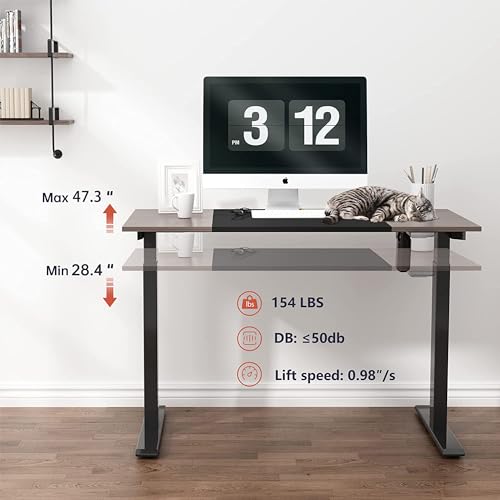 Electric Standing Desk 48 x 24 Inch Height Adjustable Sit Stand Desk with Splice Board W628166