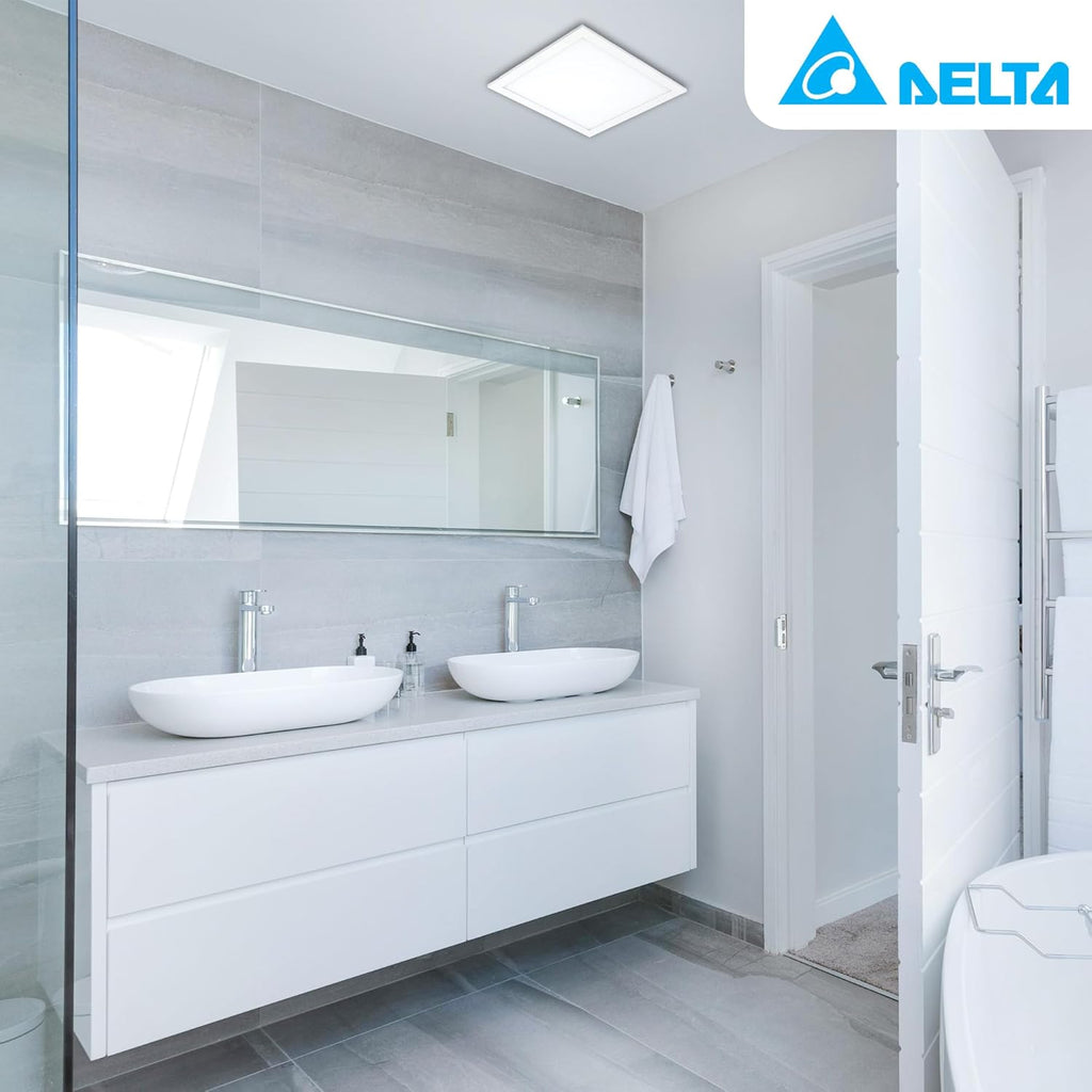 White Exhaust Fan with LED Light, 80/110 CFM C640408