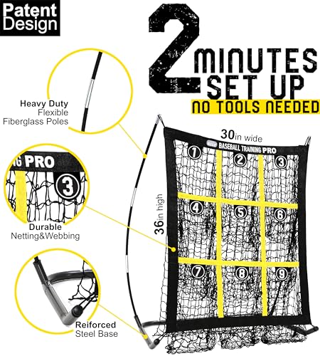 Pitching Net with Strike Zone Baseball Softball Training Equipment Q371