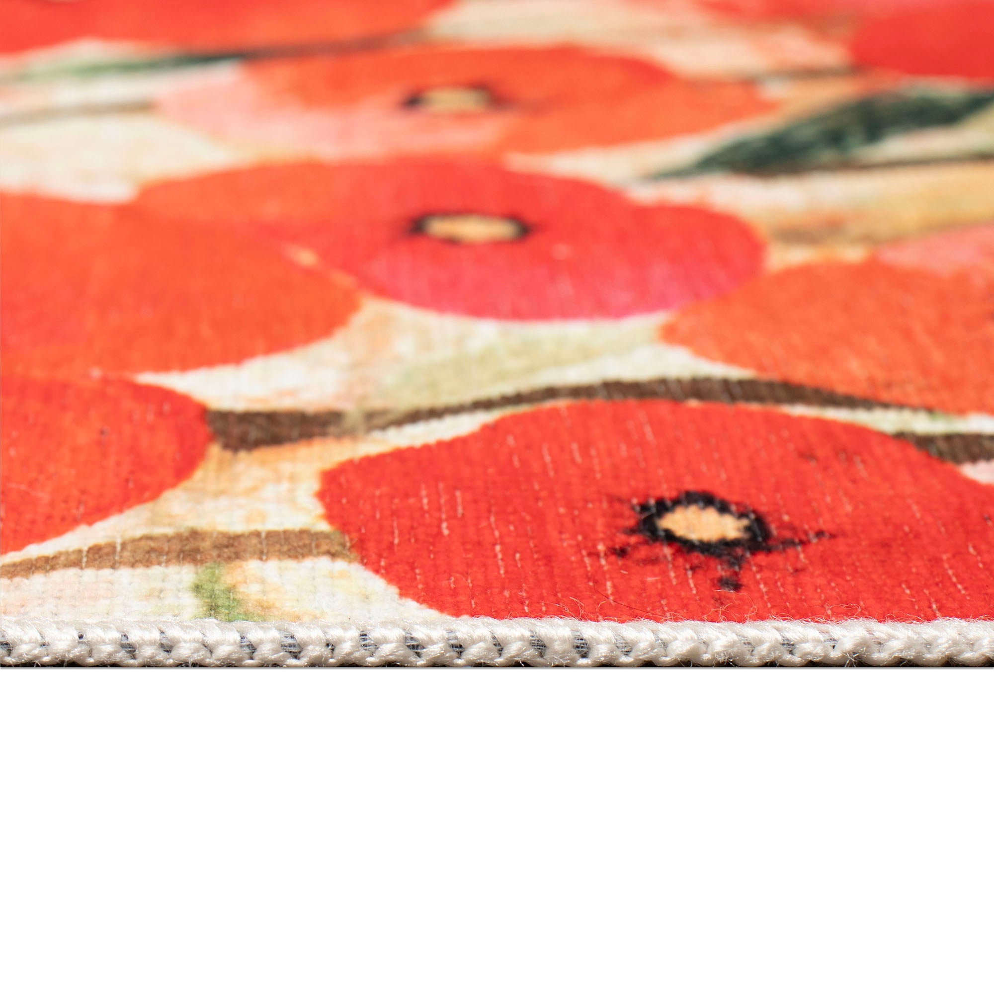 Impressions Poppies Machine Washable Indoor Mat with Non-Skid Backing