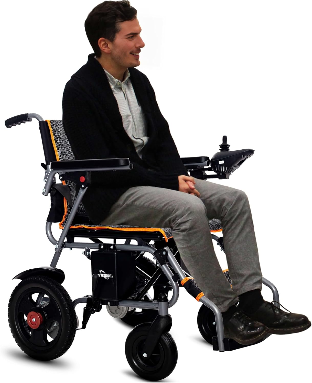 Black Lightweight Foldable Electric Wheelchair Z372912