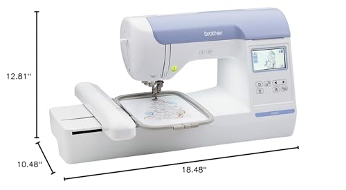 Embroidery Machine with 5" x 7" Hoop Area, 138 Built-in Designs, 11 Font Styles N228217