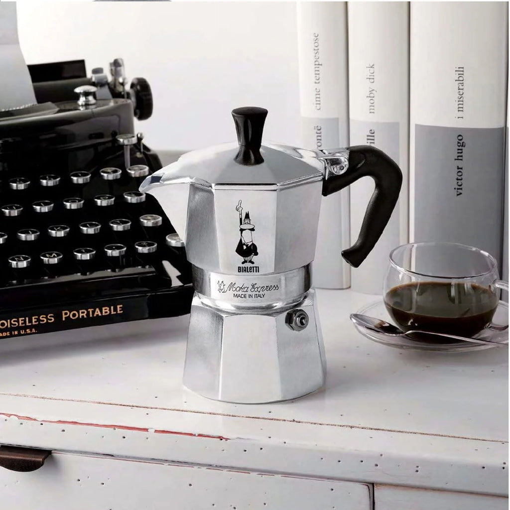 Aluminum 6 Cup Stovetop Espresso Coffee Maker, Silver L1536