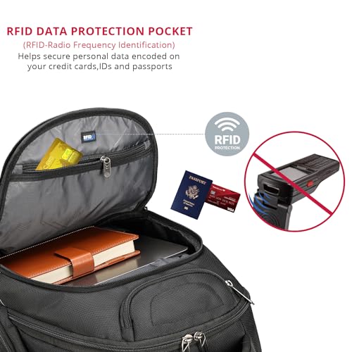 Large Backpack with USB Charging Port and RFID Protection M416990