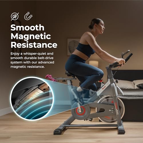 Indoor Cycling Exercise Bike with Adjustable Cushion Seat & Multi-Grip Handlebar S455811