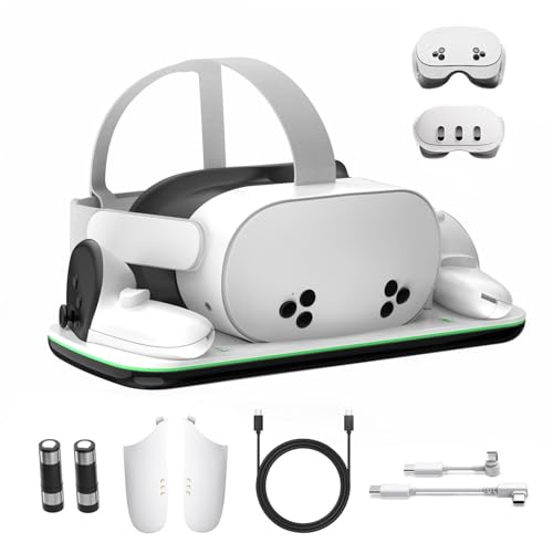 Charging Dock with Closable LED Indicator, Magnetic Charging, 2 Rechargeable 1850mA Batteries M391