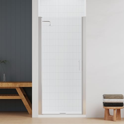 Chrome Semi Frameless Pivot Swing Shower Door, 32 in.W X 72 in.H, Clear Glass Z7927