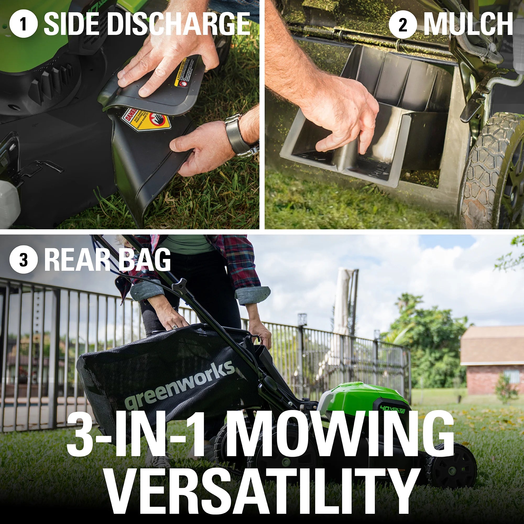 40V Brushless Push Lawn Mower with 4.0 Ah Battery & Quick Charger S145