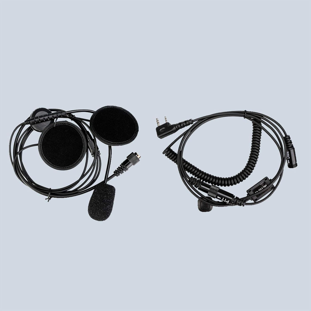 Open/Full Face Helmet Walkie Talkie Headset with Mic, 1 Pack G189