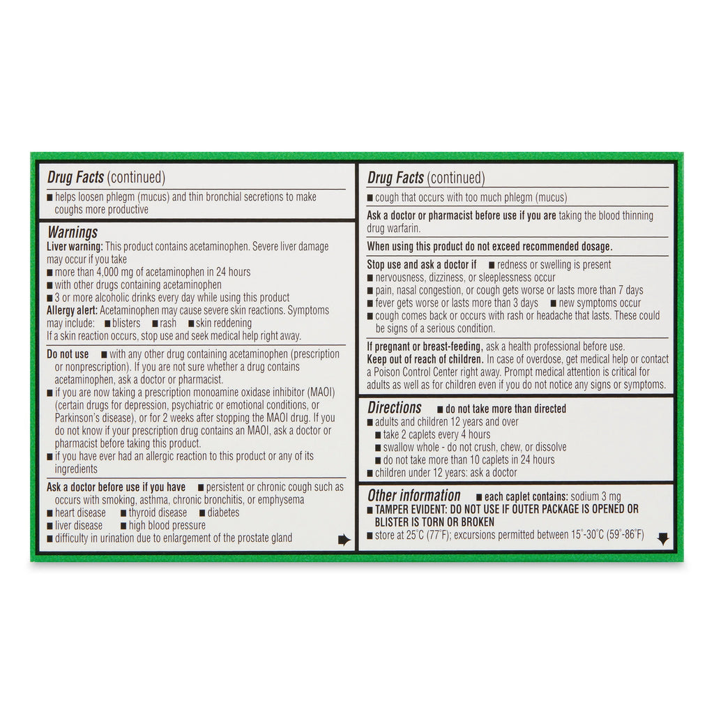 Acetaminophen Caplets 325mg, 24 Count X1270