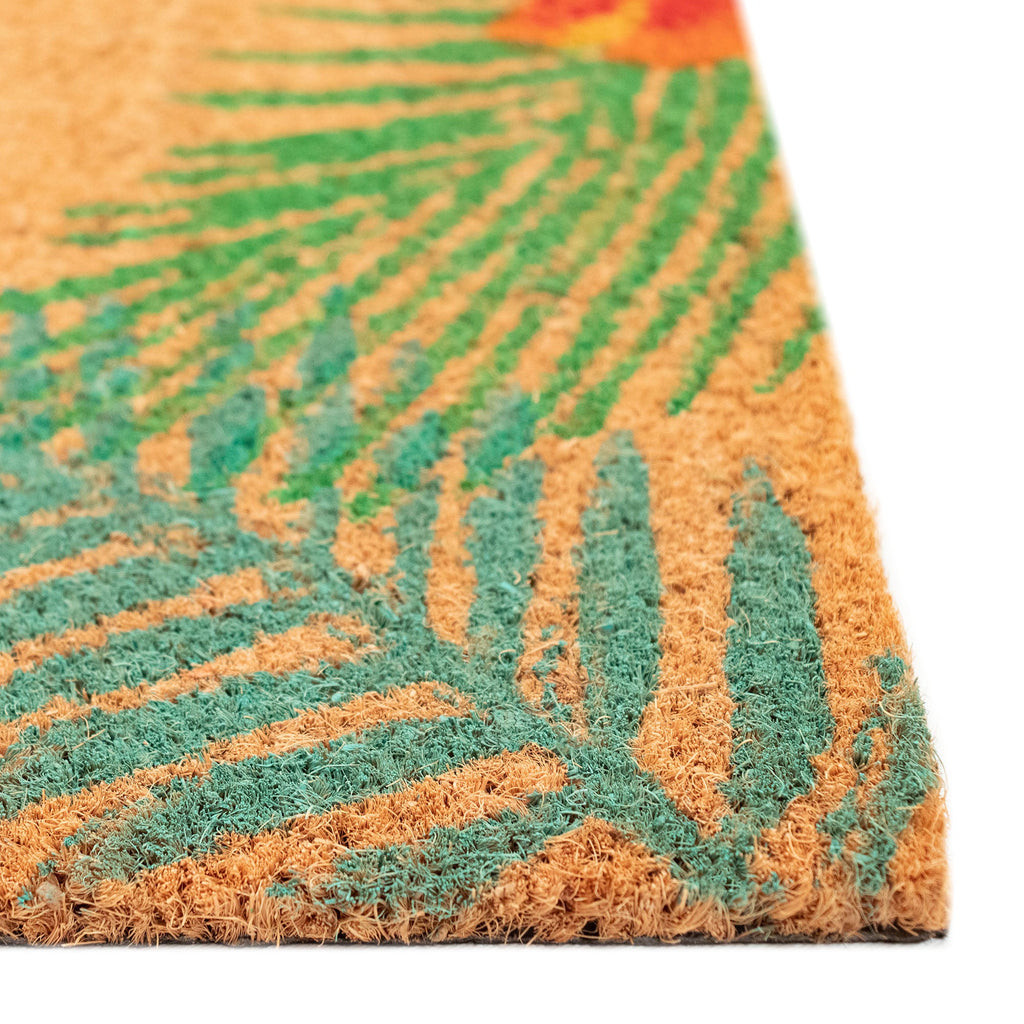Natura Tropical Welcome Coir Doormat with Non-Slip Backing