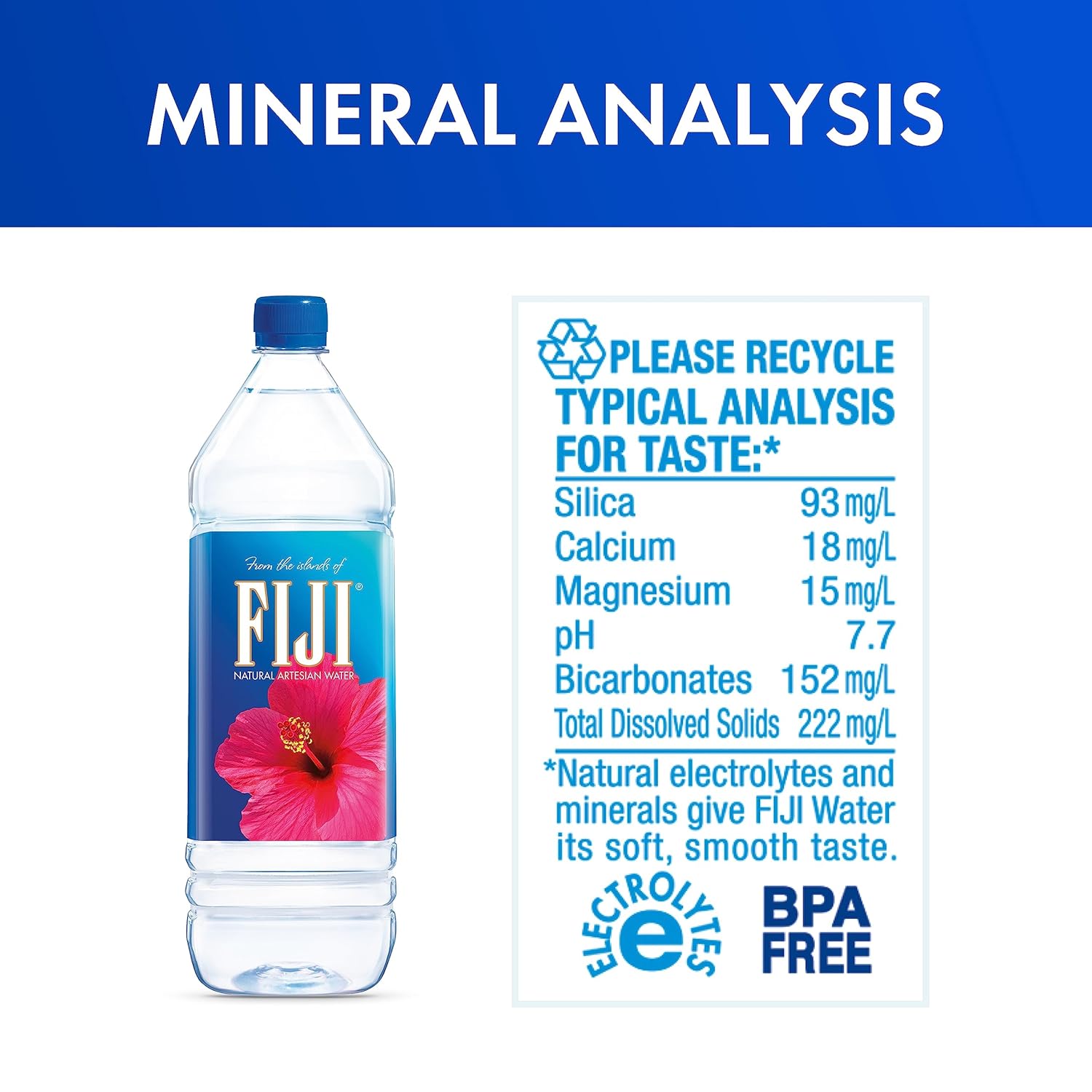 Natural Artesian Bottled Water 1.5 Liters / 50.7 Fl Ounce (Pack of 12) D45889