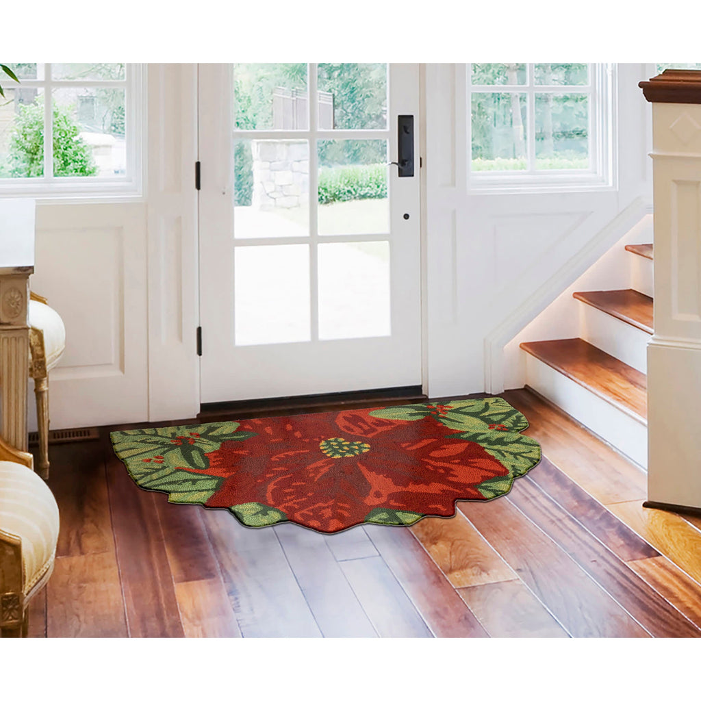 Frontporch Poinsettia Indoor Outdoor Mat